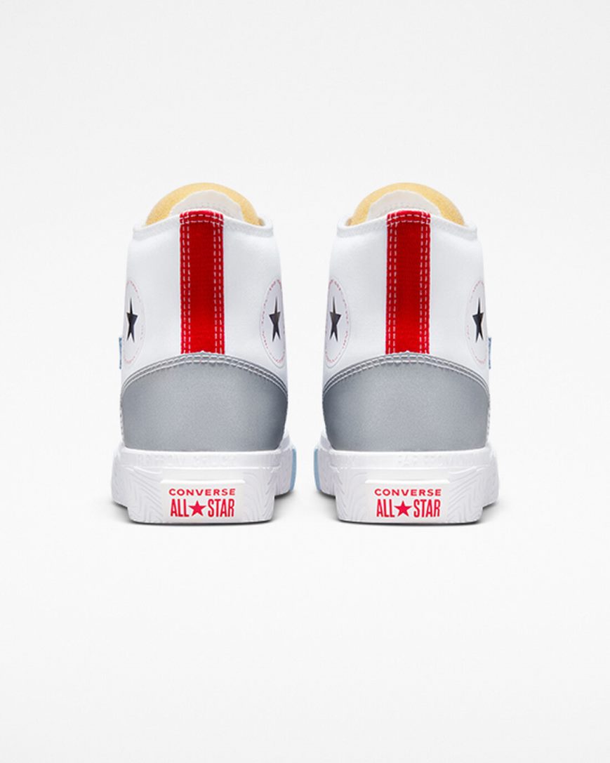 Men's Converse Chuck Taylor Alt Star Reflective Shine High Top Shoes White / Red / Blue | AU 149E6W